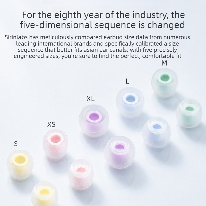 Silicone Ear Tip Replacement - 5 Pairs SIRINLABS for MOUSSE Silicone