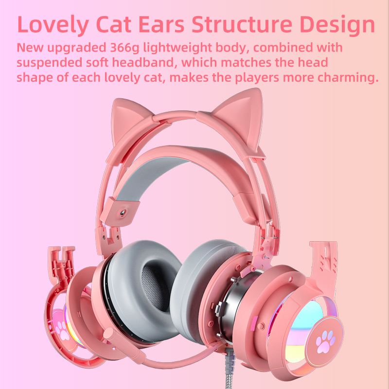 Pink Gaming Headset for PC, PS - огляд і ціна Gaming Headset Rgb