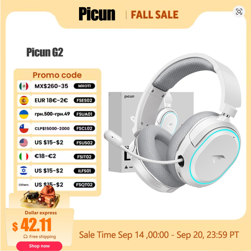Picun G2 2.4GHz Bluetooth Wire - огляд і ціна Gaming Headset Rgb