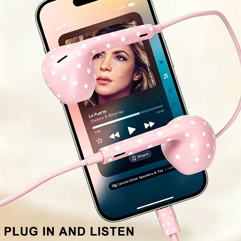 Cute Polka Dot Type‑c Wired Ea - огляд і ціна Usb C Earphone